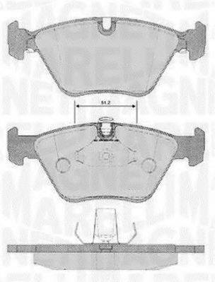 MAGNETI MARELLI 363916060159 Комплект гальмівних колодок, дискове гальмо