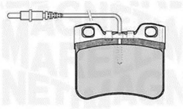 MAGNETI MARELLI 363916060165 Комплект гальмівних колодок, дискове гальмо