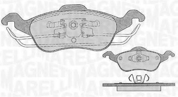 MAGNETI MARELLI 363916060255 Комплект гальмівних колодок, дискове гальмо