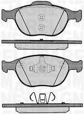 MAGNETI MARELLI 363916060256 Комплект гальмівних колодок, дискове гальмо