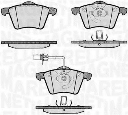 MAGNETI MARELLI 363916060262 Комплект гальмівних колодок, дискове гальмо