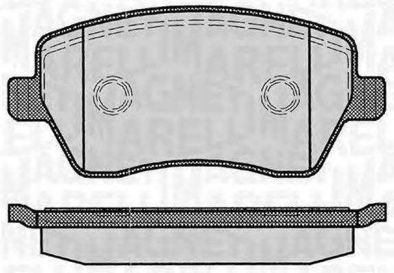 MAGNETI MARELLI 363916060347 Комплект гальмівних колодок, дискове гальмо