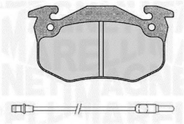 MAGNETI MARELLI 363916060378 Комплект гальмівних колодок, дискове гальмо