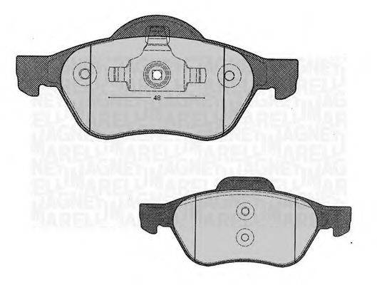 MAGNETI MARELLI 363916060381 Комплект гальмівних колодок, дискове гальмо