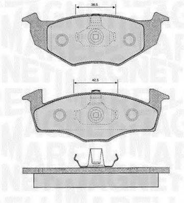 MAGNETI MARELLI 363916060390 Комплект гальмівних колодок, дискове гальмо