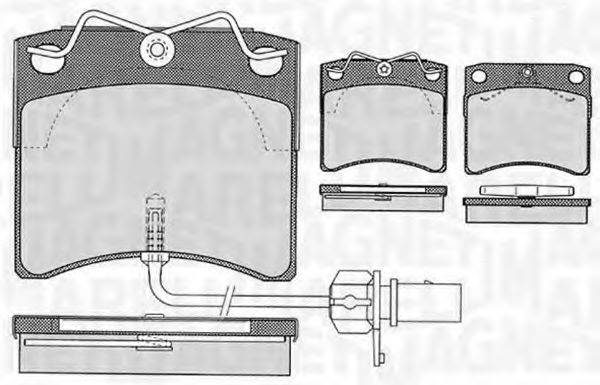 MAGNETI MARELLI 363916060416 Комплект гальмівних колодок, дискове гальмо