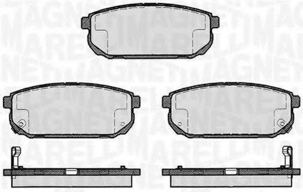 MAGNETI MARELLI 363916060448 Комплект гальмівних колодок, дискове гальмо