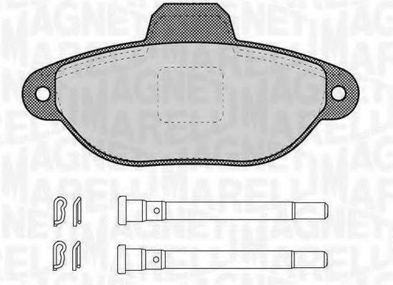 MAGNETI MARELLI 363916060456 Комплект гальмівних колодок, дискове гальмо