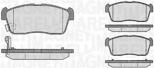 MAGNETI MARELLI 363916060470 Комплект гальмівних колодок, дискове гальмо