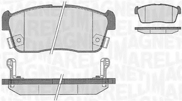 MAGNETI MARELLI 363916060471 Комплект гальмівних колодок, дискове гальмо