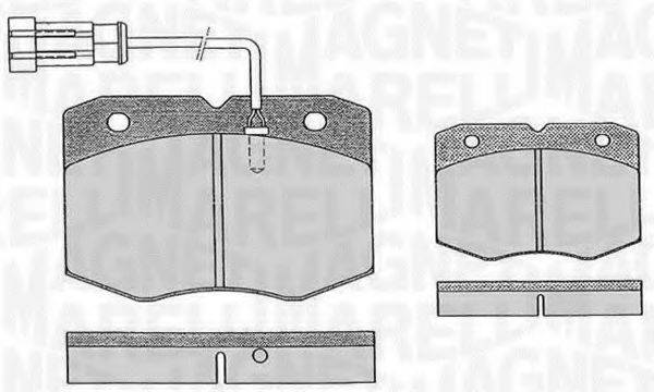 MAGNETI MARELLI 363916060476 Комплект гальмівних колодок, дискове гальмо