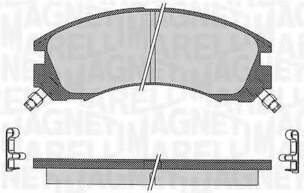 MAGNETI MARELLI 363916060496 Комплект гальмівних колодок, дискове гальмо