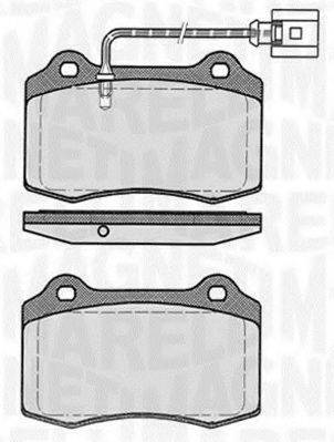 MAGNETI MARELLI 363916060554 Комплект гальмівних колодок, дискове гальмо