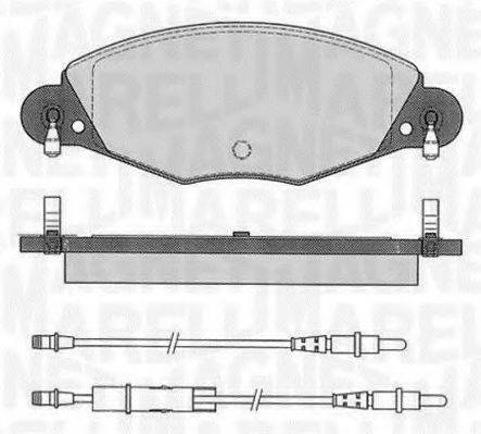 MAGNETI MARELLI 363916060564 Комплект гальмівних колодок, дискове гальмо