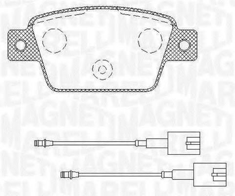 MAGNETI MARELLI 363916060568 Комплект гальмівних колодок, дискове гальмо