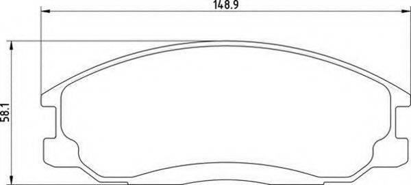 MAGNETI MARELLI 363710201307 Комплект гальмівних колодок, дискове гальмо