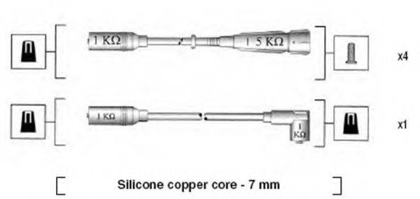 MAGNETI MARELLI 941055060531 Комплект дротів запалювання