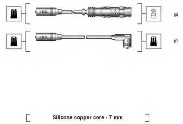 MAGNETI MARELLI 941175160757 Комплект дротів запалювання