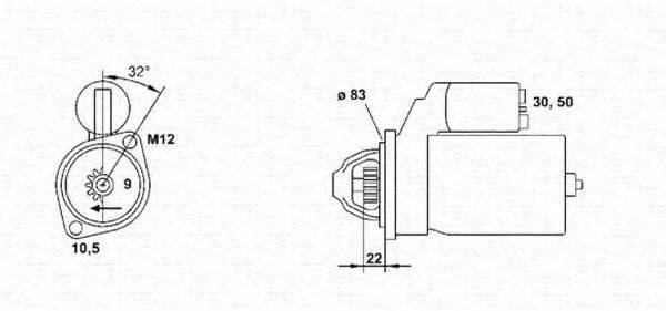 MAGNETI MARELLI 943253114010 Стартер