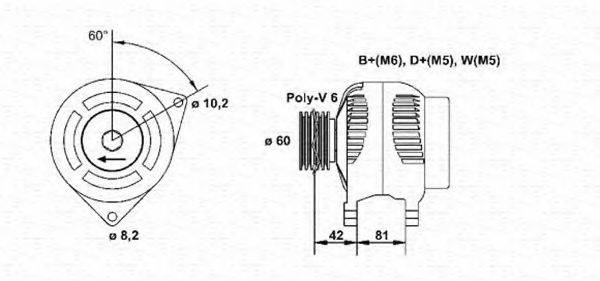 MAGNETI MARELLI 943355001010 Генератор