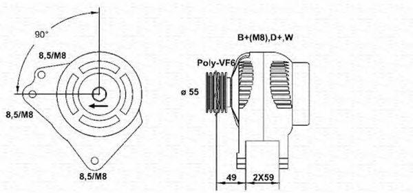 MAGNETI MARELLI 943355118010 Генератор