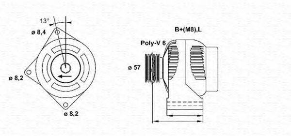 MAGNETI MARELLI 943355123010 Генератор