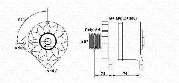 MAGNETI MARELLI 943356520010 Генератор