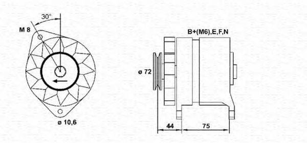 MAGNETI MARELLI 943356934010 Генератор