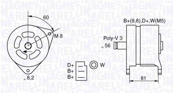 MAGNETI MARELLI 063324145010 Генератор