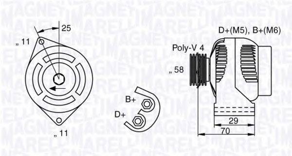 MAGNETI MARELLI 063341702010 Генератор