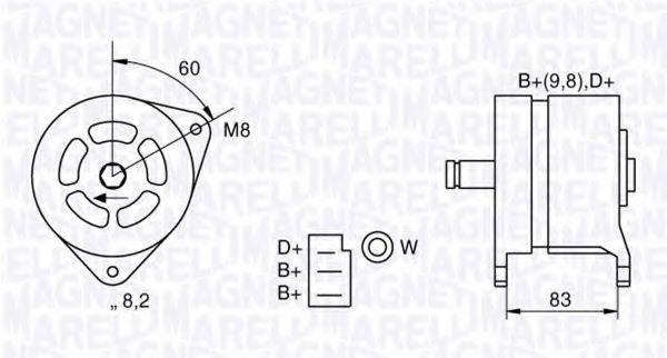 MAGNETI MARELLI 063324264010 Генератор