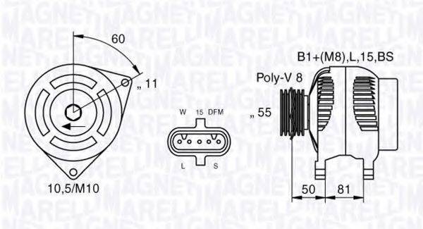 MAGNETI MARELLI 063535550050 Генератор