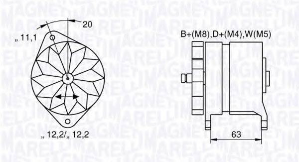 MAGNETI MARELLI 063534690480 Генератор