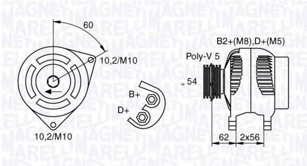 MAGNETI MARELLI 063534150230 Генератор