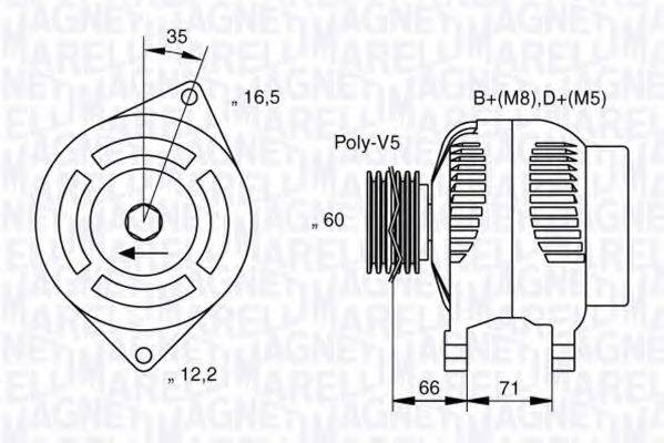 MAGNETI MARELLI 063321625010 Генератор