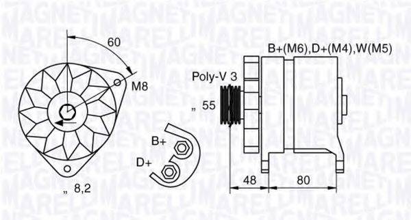 MAGNETI MARELLI 054022585010 Генератор