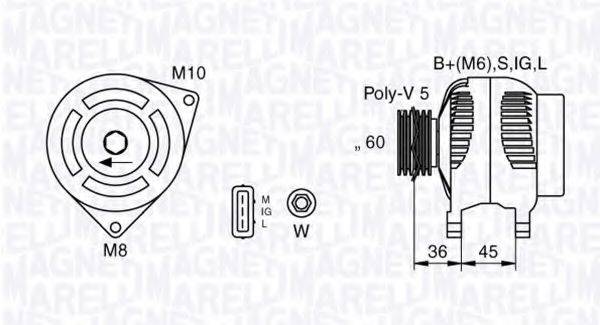 MAGNETI MARELLI 063377433010 Генератор