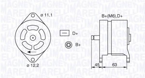 MAGNETI MARELLI 063304087010 Генератор