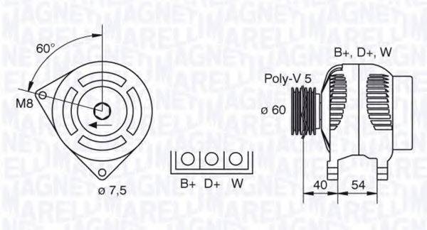 MAGNETI MARELLI 063341730010 Генератор