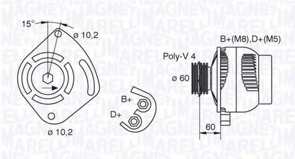 MAGNETI MARELLI 063321605010 Генератор