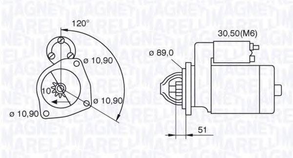 MAGNETI MARELLI 063522310160 Стартер