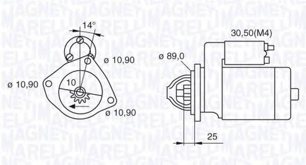 MAGNETI MARELLI 063523680820 Стартер