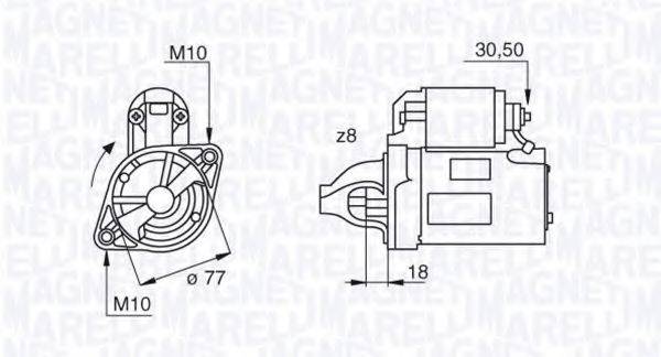 MAGNETI MARELLI 063522605010 Стартер