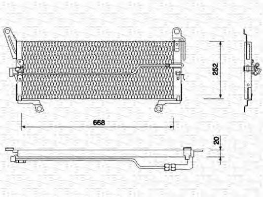 MAGNETI MARELLI 350203113000 Конденсатор, кондиціонер