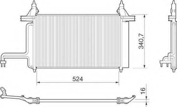 MAGNETI MARELLI 350203153000 Конденсатор, кондиціонер