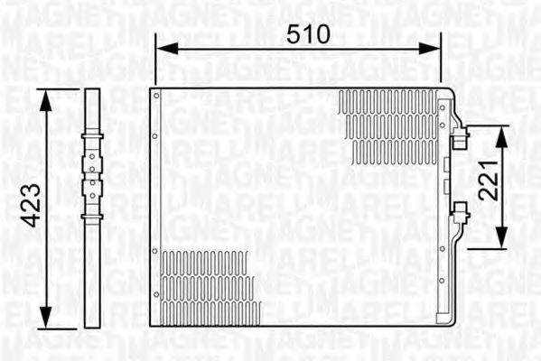 MAGNETI MARELLI 350203499000 Конденсатор, кондиціонер