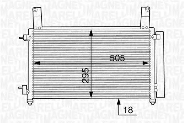 MAGNETI MARELLI 350203604000 Конденсатор, кондиціонер