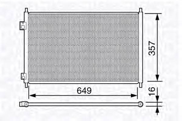 MAGNETI MARELLI 350203665000 Конденсатор, кондиціонер