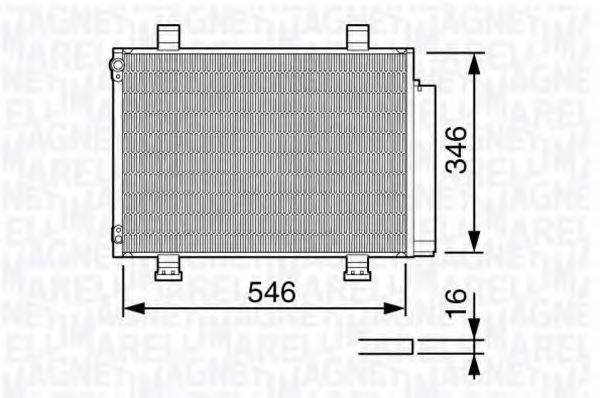 MAGNETI MARELLI 350203672000 Конденсатор, кондиціонер