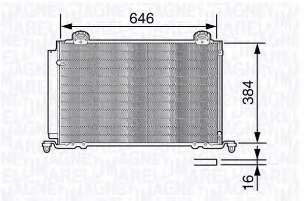 MAGNETI MARELLI 350203689000 Конденсатор, кондиціонер